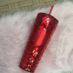 Starbucks Radiant Red Geometric Tumbler Christmas Edition